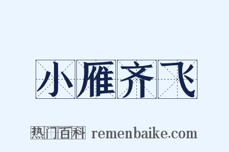 小雁齐飞是什么意思的图片